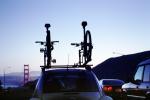 Volkswagen Car, Bicycles on a Car Rack, Marin County, Highway 101, SBYV03P11_18