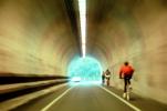 Bicyclist, Rider, street, road, Tunnel, Marin County, California, SBYV03P13_10