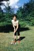 Little Girl Plays Croquet, 1950s