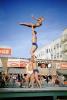 Muscle Beach, Man, Woman, acrobatics, boardwalk, 1950s, SEWV01P01_15