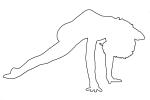 outline, Pretzels-Yoga Studio line drawing, shape