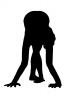 Camel Pose Silhouette, logo, Pretzels-Yoga Studio, shape, SEYV01P07_03M