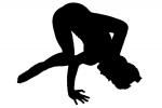 Yoga Pose silhouette, shape