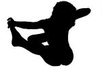 Yoga Pose Silhouette, logo, Pretzels-Yoga Studio, shape, SEYV01P07_16M