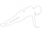 Yoga Pose outline, Pretzels-Yoga Studio, line drawing, shape, SEYV01P14_13O
