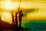 Fishermen, Boys, Lake, Burkina Faso, Africa