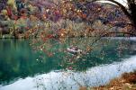 Lake, Fishing Boat, Fall Colors, Autumn, Bucolic, Reflection, SFIV01P13_16