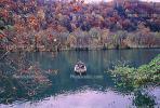 Lake, Fishing Boat, Fall Colors, Autumn, Bucolic, Reflection, SFIV01P13_17B