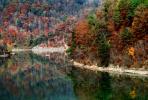 Lake, Fishing Boat, Fall Colors, Autumn, Bucolic, Reflection, SFIV01P14_04