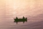 Outboard motor boat, reservoir, Lake Almanor, Plumas County