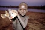 Boy with fish, Africa, fish catch, SFIV02P13_12