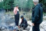 Wilderness cooking, Camp Fire, Manitoba, Canada, 1970, 1970s