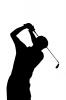 Golfer Silhouette, shape, logo