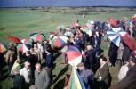 Golf Tournament, Parasols, umbrellas, Scotland, SGFV02P06_12