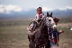 Girl on Horseback, Rope, Rocky Mountains, Wyoming, SHRV01P08_18