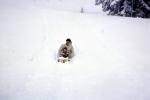 Sled, Man, Girl, ride, Snow, 1950s, SKFV01P01_16