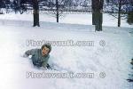 Laughing Boy in the Cold Snow, smiles, jacket, mittens, 1960s, SKFV01P06_07