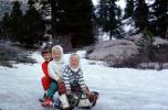 Children on a Sled, funny, cute, Winter, Snow, 1960s, SKFV01P07_01
