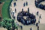 Crowds in a Circle, China, Tai Chi, Movements, gentle physical exercise, Flexibility, SMTV01P01_07