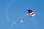 Ram Air Parachute, canopy, USA Flag, smoke, skydiving, diving, SPSV01P07_12