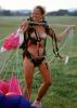 Woman, Topless, Parachuting