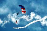 Flag, Smoke Trails, Ram Air Parachute, canopy, skydiving, diving, SPSV01P11_05