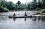 Canoe, Paddle, Men, Males, Snake River Idaho, 1950s, SRKV02P02_17