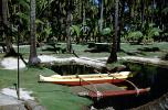 Outrigger, pond, trees, October 1961, 1960s