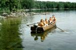 Family Rowing on the Lake, Oars, 1950s
