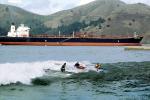 Kayak Surfing, Surfer, Surfboard, Oil Tanker, Marin Headlands, Fort Point, San Francisco, SRKV02P13_03