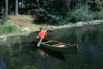 Canoe on the Lake, Woman, Paddle, 1950s, SRKV03P01_18