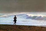 Runner at Baker Beach, waves, sand, Pacific Ocean, Woman Running, SRSD01_157