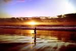 Runner, Running, Man, Reflection, Ocean Beach, Waves, Pacific Ocean, Ocean-Beach, SRSV04P02_09