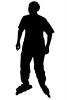 Skater silhouette, logo, shape, SSRV01P09_05M