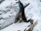 Mountaineer in the Andes Mountains, Snow Ice, Cold, Boulders, Cave, STHD01_021