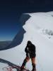 Hiking in the Snow in the Andes Mountains, Footprints, Edge, Precipice, STHD01_026