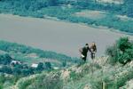 Man and Woman Hiking a Steep Mountain, Tiblisi, STHV01P05_17