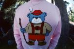 bear sweater, hiking stick, cap, hat, suspenders, STHV02P03_17