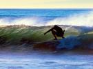 Topanga Beach, Surfer, Wetsuit, Surfboard, off-shore winds, 1970s, SURV01P02_09B