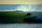 Wetsuit, Malibu Beach, Surfer, Surfboard, off-shore winds, 1970s, SURV01P02_17.2604
