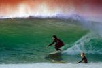 Malibu Beach, Surfer, Wetsuit, 1970s