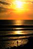 Sunset, Water, Foam, Clouds, Pacific Ocean, surfer, waves, SURV01P04_03.2604