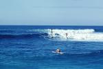 Stunt Surfing, Tandem trick surfing, surfers, wave, 1960s, SURV01P06_02