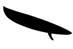 Surfboard silhouette, logo, shape, SURV02P03_17M