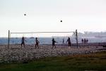 Volleyball Net, beach, Pacific Ocean, Playing, Women, Boat, ship, SVBV01P04_02