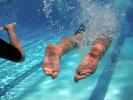 Boy, Underwater, Pool, Ripples, Water, Liquid, Wet, bubbles, barefoot, bare feet, foot, Wavelets, SWDD01_150