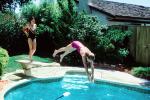 Diving Girl, Diving Board, Backyard Pool, Pool, SWDV01P03_06