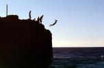 Rock Jumping, Cliff dive, Waimea Bay, Oahu, SWDV02P10_06
