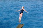 Girl Diving, Dive, Diving Board, Flight, Natatorium, Retro, Pool, Diving, SWDV02P10_12B