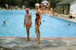 Girls by a Pool, Water, Bathing Cap, 1950s, SWDV02P13_17